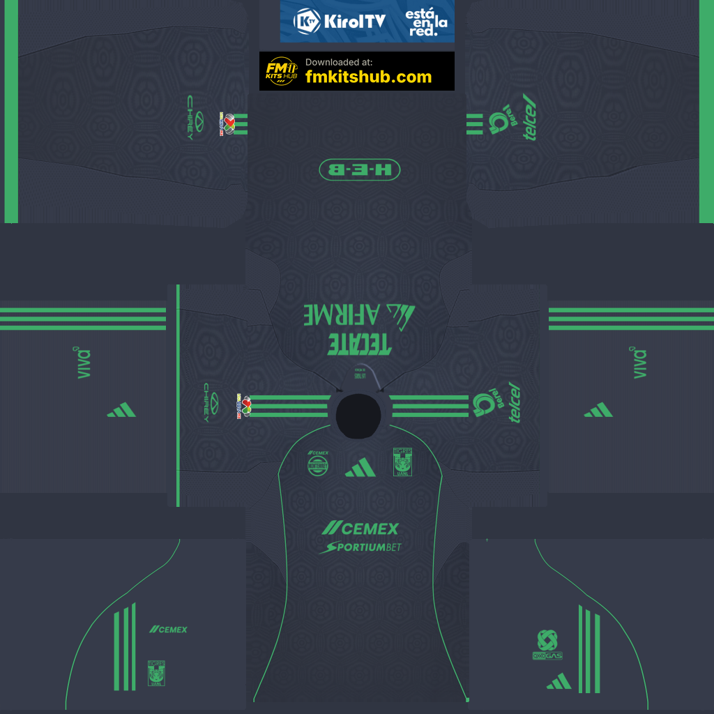 Tigres UANL Third 3D kit