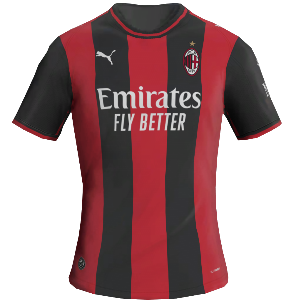 Equipación Local 2D del Milan