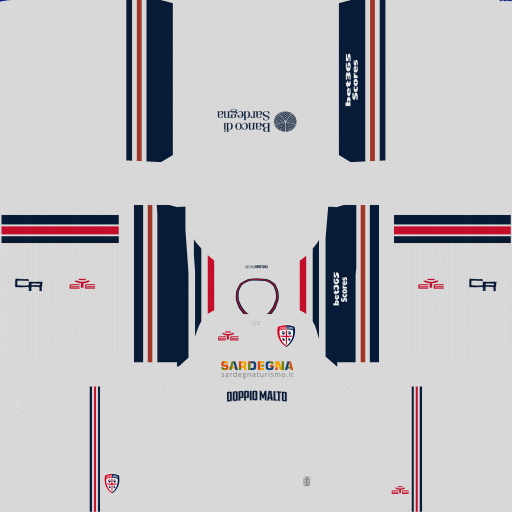 Equipación Visitante 3D del Cagliari