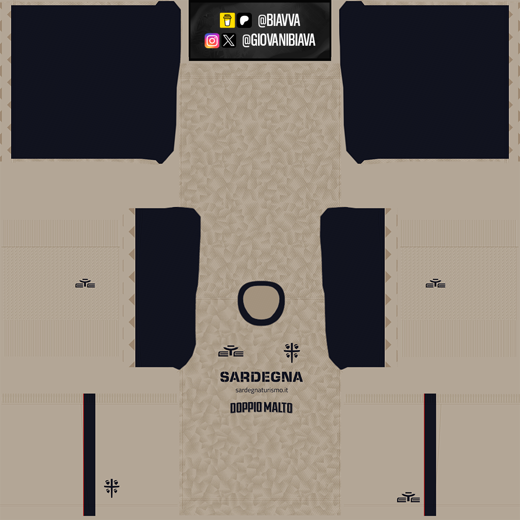 Equipación Tercera 3D del Cagliari