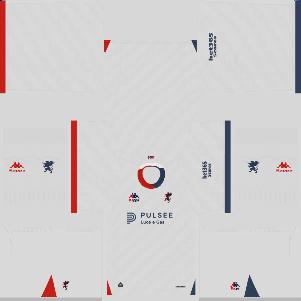 Equipación Visitante 3D del Genoa