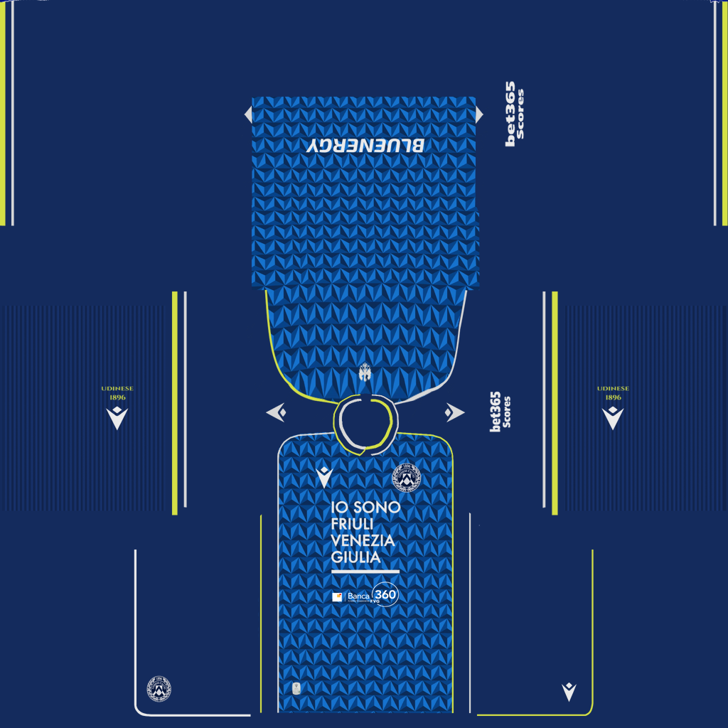 Equipación Visitante 3D del Udinese