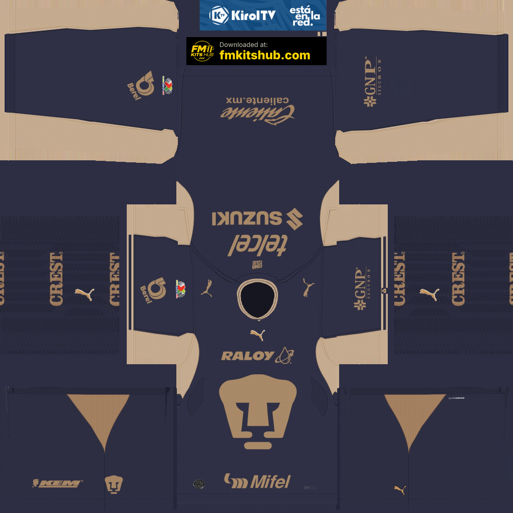 Pumas de la UNAM Home 3D kit