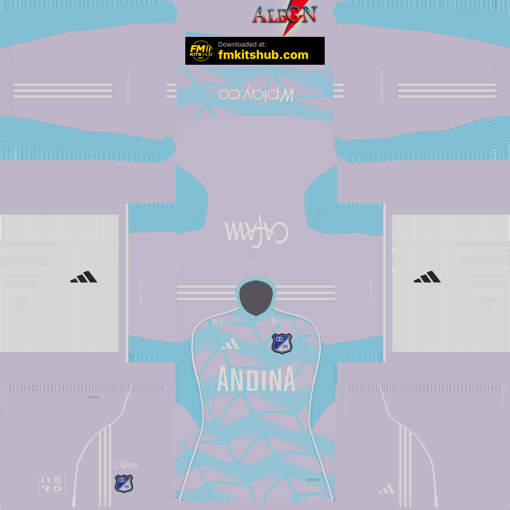 Millonarios Away 3D kit
