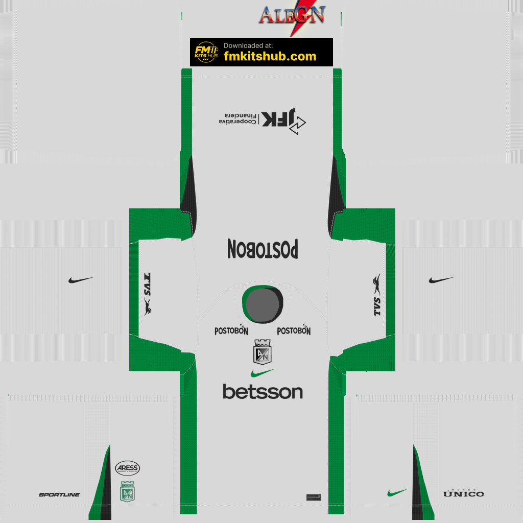 Atlético Nacional Away 3D kit