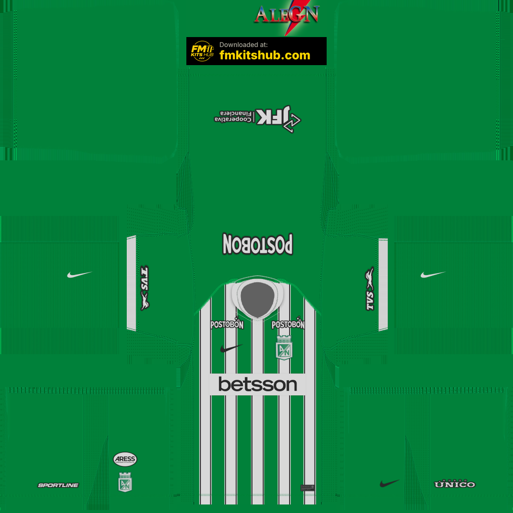 Atlético Nacional Home 3D kit