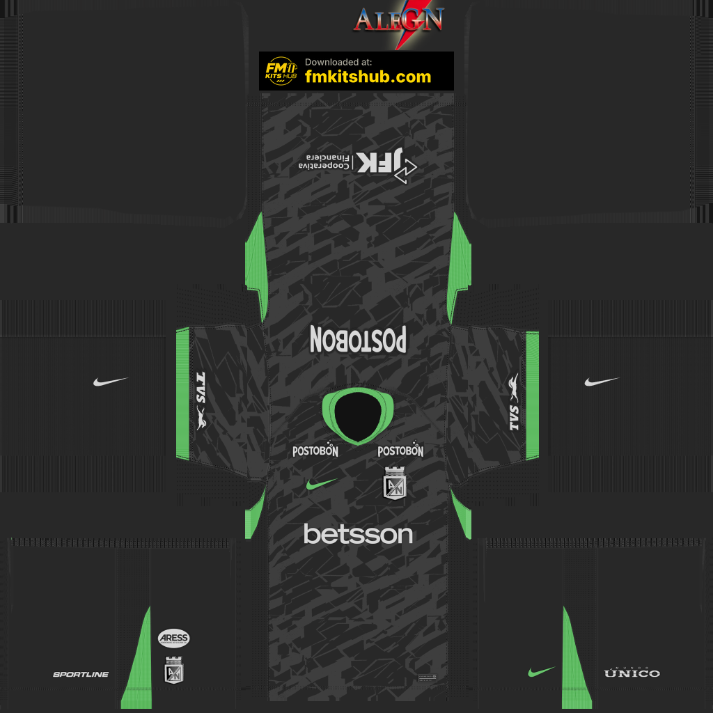 Atlético Nacional Third 3D kit