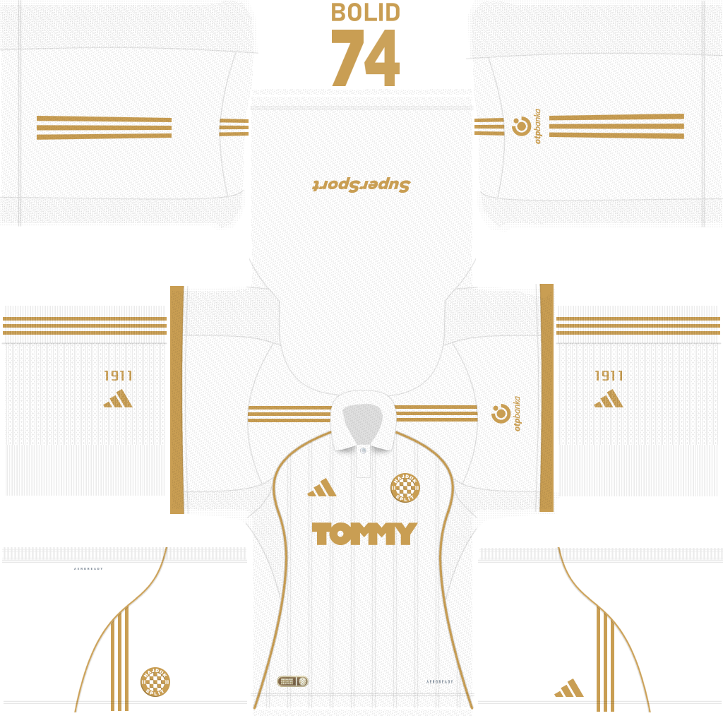 Hajduk Split Third 3D kit