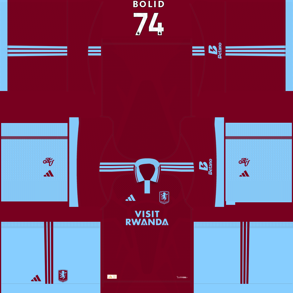 Equipación Local 3D del Aston Villa
