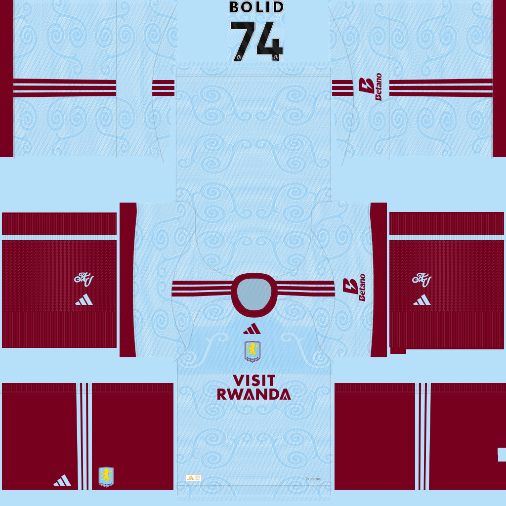Equipación Tercera 3D del Aston Villa