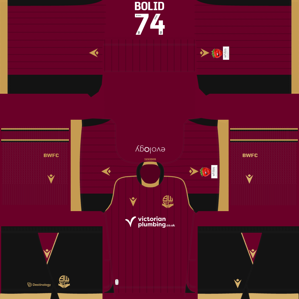 Uniforme Reserva 3D do Bolton