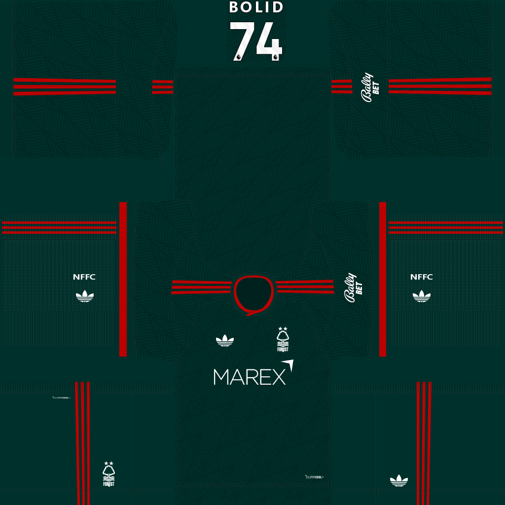 Nottm Forest Deplasman 3D forması