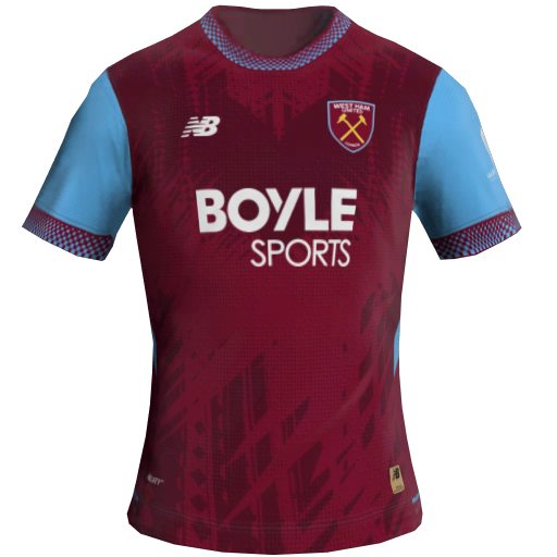Uniforme Principal 2D do West Ham