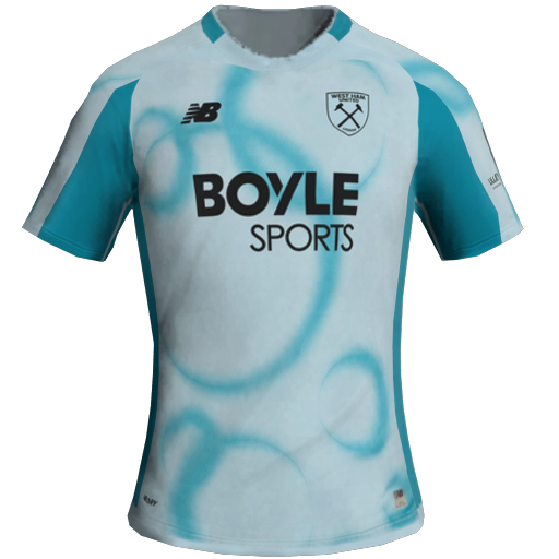 Uniforme Terceiro 2D do West Ham