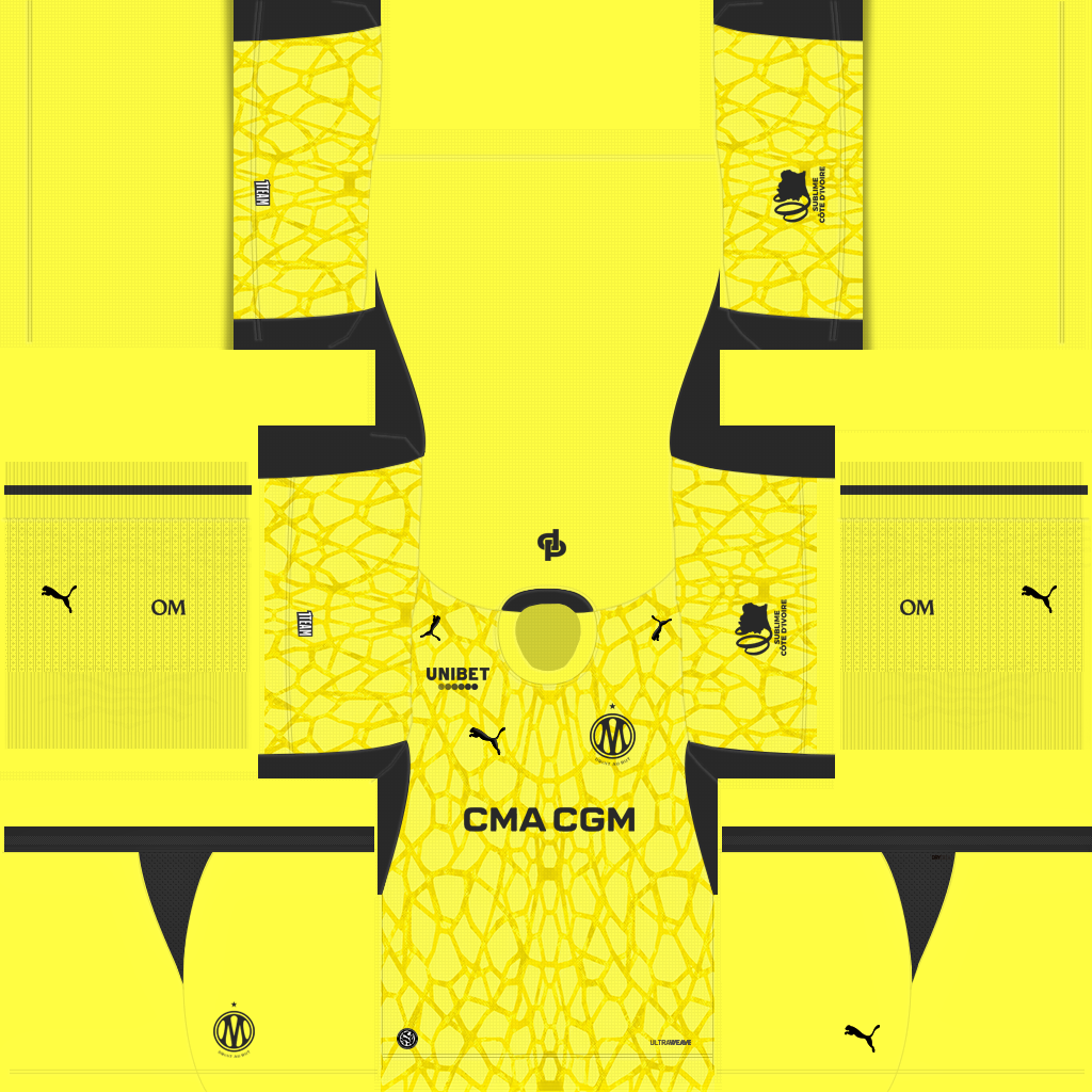 Uniforme Principal Goleiro do Marseille