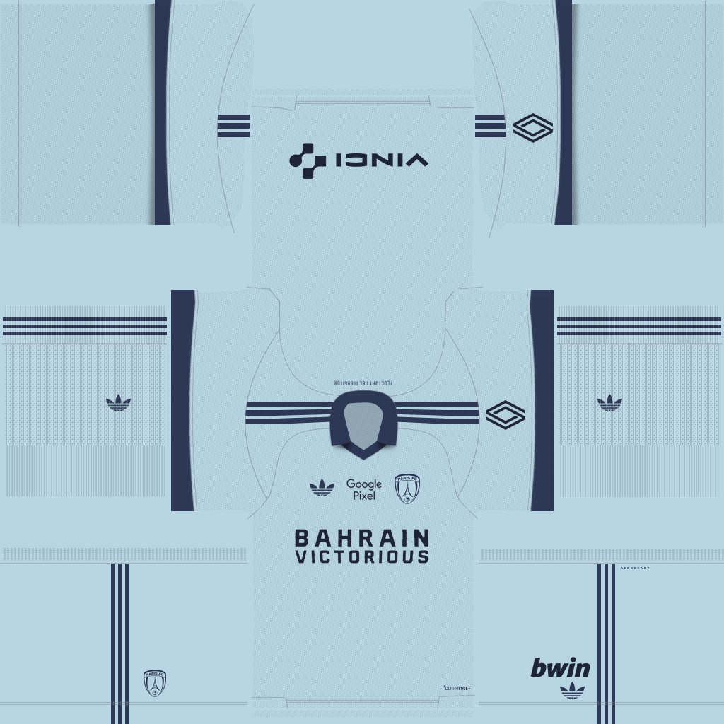 Equipación Visitante 3D del Paris FC