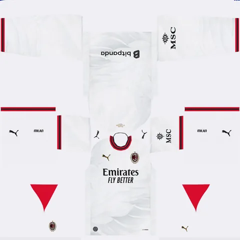 Equipación Visitante 3D del Milan