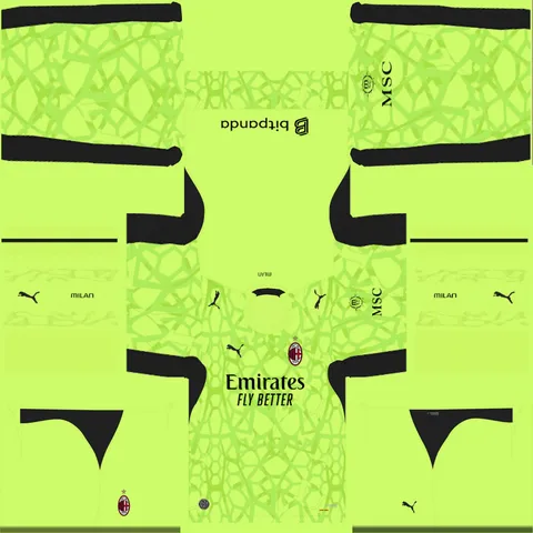 Equipación Tercera Portero del Milan