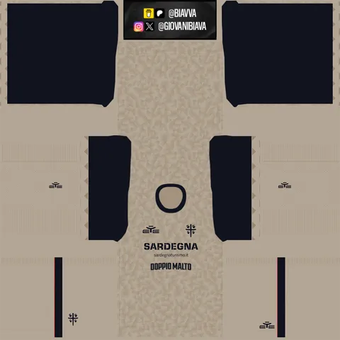 Equipación Tercera 3D del Cagliari