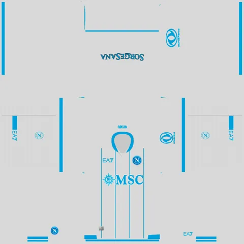 Equipación Visitante 3D del Napoli