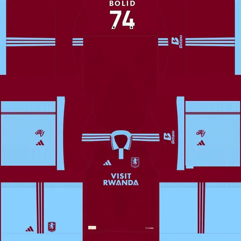 Equipación Local 3D del Aston Villa