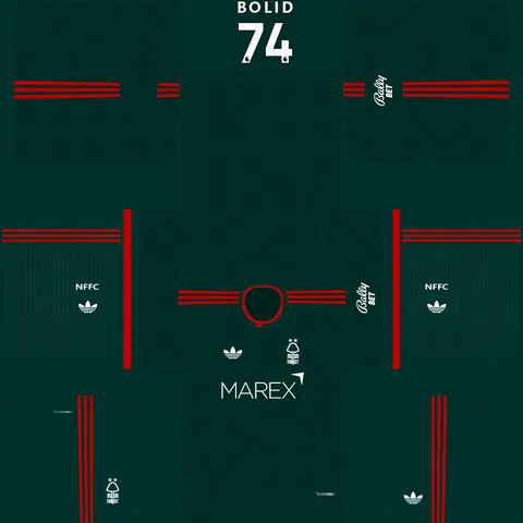 Nottm Forest Deplasman 3D forması