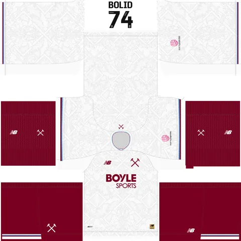 Uniforme Reserva 3D do West Ham