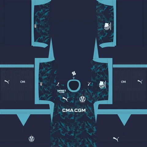 Uniforme Reserva 3D do Marseille