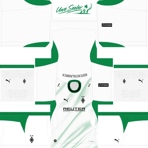 Equipación Local 3D del Gladbach